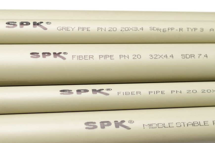 Труба поліпропіленова арм. скловолокном Fiber PN 20 32*4,4 мм SPK 1017PF-000032 фото